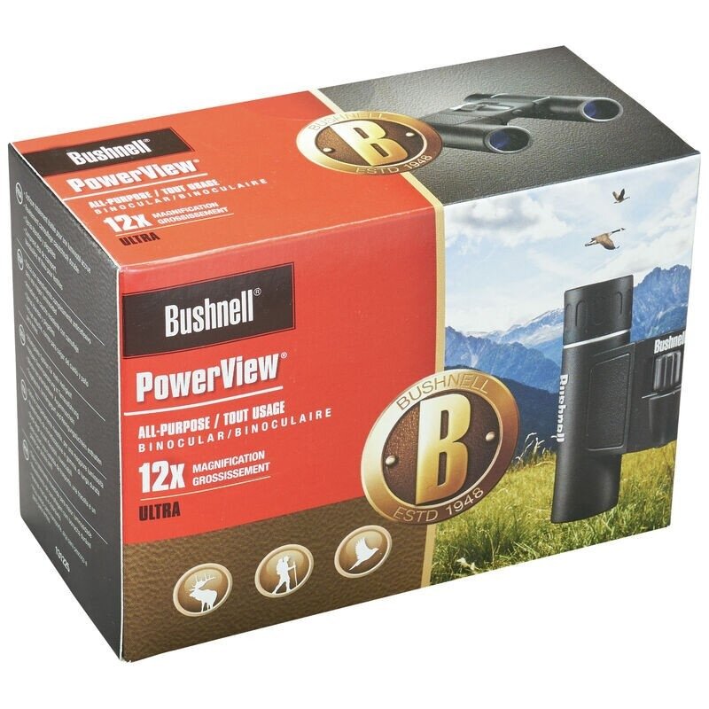 Bushnell 12x25 compact binoculars for hiking travel and outdoor viewing